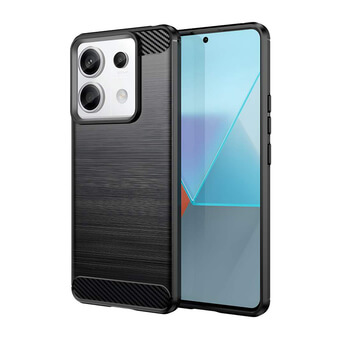 Ochranný silikonový obal karbon pro Xiaomi Redmi Note 13 Pro 5G - černý
