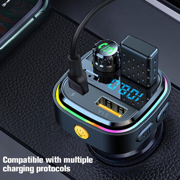 Nabíječka do auta s FM a Bluetooth vysílačem