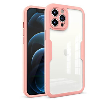 Ochranný 360° celotělový kryt pro Apple iPhone 12 - světle růžový