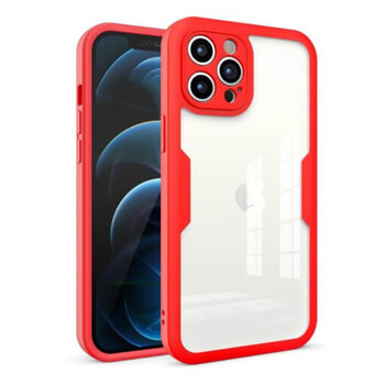 Ochranný 360° celotělový kryt pro Apple iPhone 15 Pro Max - červený