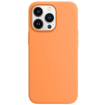 Magnetic Leather MagSafe kožený kryt pro Apple iPhone 13 - oranžový