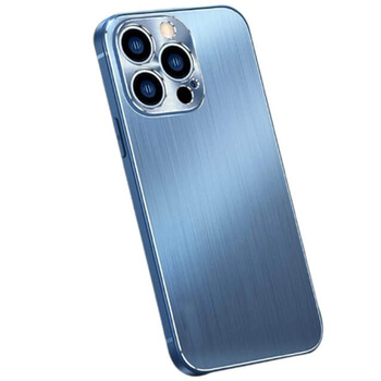Odolný hliníkovo-silikonový obal pro Apple iPhone 13 - modrý