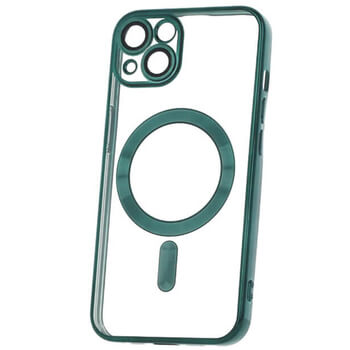 MagSafe silikonový kryt pro Apple iPhone 14 Plus - tmavě zelený