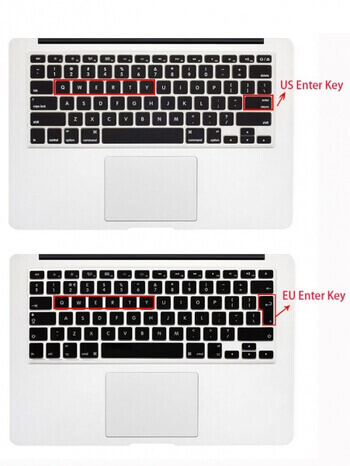 Silikonový ochranný obal na klávesnici EU verze pro Apple MacBook Air 13,6" (2024, M3) - průhledný