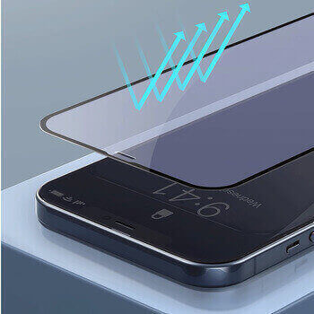 3x 3D ochranné tvrzené sklo s rámečkem pro Apple iPhone 16 Pro Max - černé - 2+1 zdarma