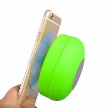 Přenosný voděodolný bluetooth reproduktor do sprchy růžový