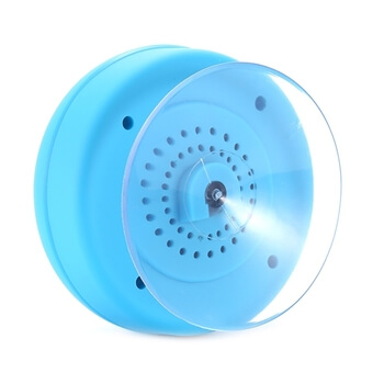 Přenosný voděodolný bluetooth reproduktor do sprchy růžový