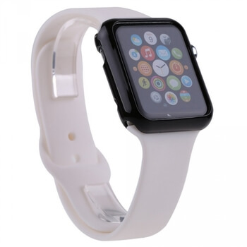 Ultratenký silikonový obal pro chytré hodinky Apple Watch 38 mm (1.série) - černý