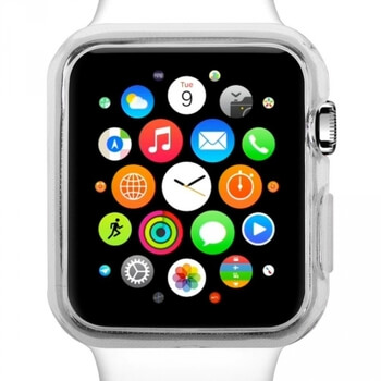 Ultratenký silikonový obal pro chytré hodinky Apple Watch 38 mm (1.série) - průhledný