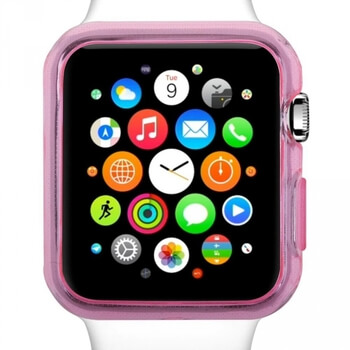 Ultratenký silikonový obal pro chytré hodinky Apple Watch 38 mm (1.série) - růžový