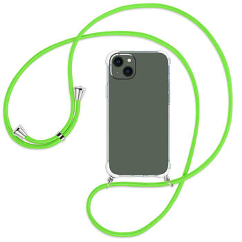 Průhledný silikonový ochranný kryt se šňůrkou na krk pro Samsung Galaxy Note 20 - světle zelená