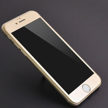 3x 3D tvrzené sklo s rámečkem pro Apple iPhone 6/6S - zlaté - 2+1 zdarma
