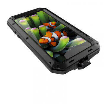 EXTRÉMNĚ odolný hliníkovo-silikonový obal pro Apple iPhone 15 - černý