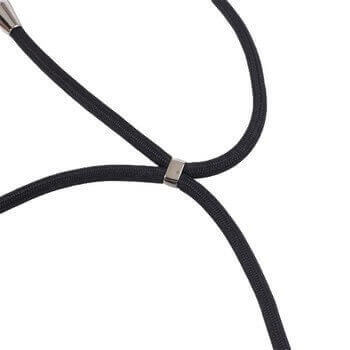 MagSafe silikonový kryt se šňůrkou pro Apple iPhone 12 - světle růžový