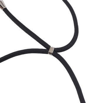 MagSafe silikonový kryt se šňůrkou pro Apple iPhone 15 - černý