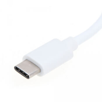 3v1 HUB rozbočovač USB-C 3x USB + port pro Ethernet RJ45 - bílý
