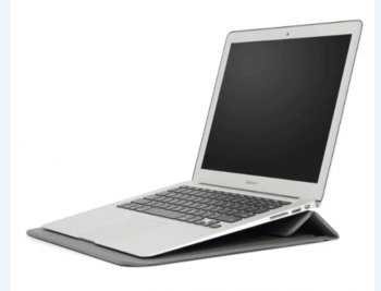 2v1 Pouzdro s magnetem a stojánkem z ekokůže pro Apple MacBook Air 13,6" (2024, M3) - černé