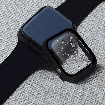 2v1 Kryt s ochranným sklem na Apple Watch 42 mm (10.série) - světle růžový