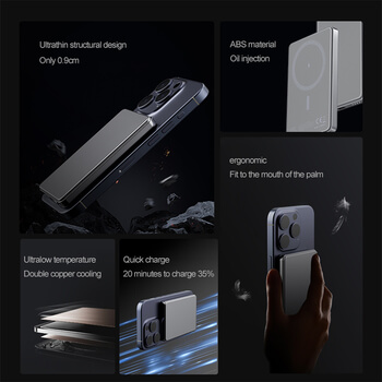 Powerbanka s Magsafe 5000 mAh - stříbrná