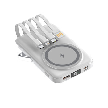 Multifunkční powerbanka s Magsafe 10000 mAh - bílá
