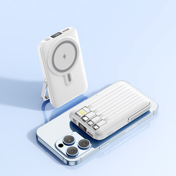 Multifunkční powerbanka s Magsafe 10000 mAh - bílá