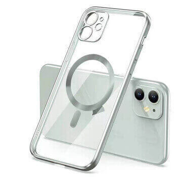 MagSafe silikonový kryt pro Apple iPhone 16 - stříbrný