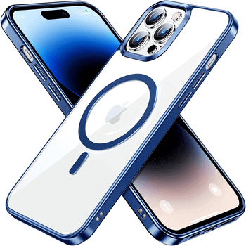 MagSafe silikonový kryt pro Apple iPhone 16 Pro Max - tmavě modrý