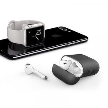 Silikonové ochranné pouzdro pro Apple AirPods 4.generace (2024) - černé (3.generace)