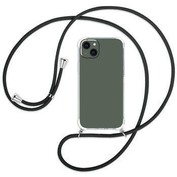 Průhledný silikonový ochranný kryt se šňůrkou na krk pro Xiaomi 14T Pro - černá