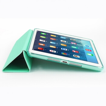 2v1 Smart flip cover + zadní silikonový ochranný obal se třpytkami pro Apple iPad Air 2 9.7" - růžový