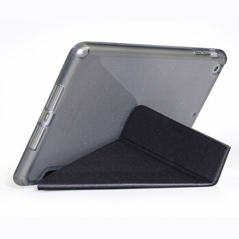 2v1 Smart flip cover + zadní silikonový ochranný obal se třpytkami pro Apple iPad Air 2 9.7" - růžový