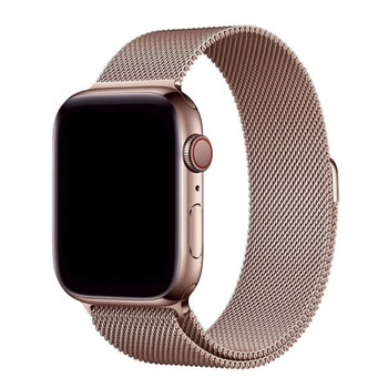 Elegantní kovový pásek pro chytré hodinky Apple Watch 45 mm (7.série) - světle růžový