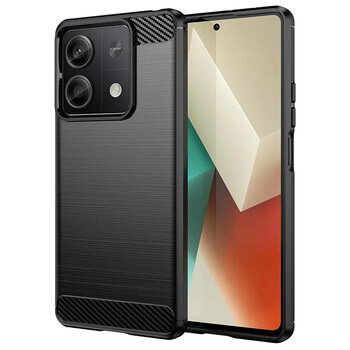 Ochranný silikonový obal karbon pro Xiaomi Redmi Note 14 Pro+ 5G - černý