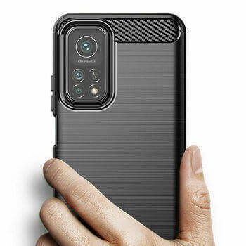 Ochranný silikonový obal karbon pro Motorola Edge 50 Neo - černý