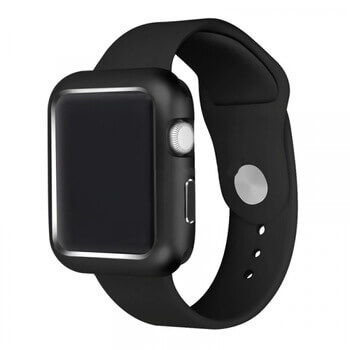 Magnetický hliníkový ochranný rámeček pro Apple Watch SE 40 mm (2024) - černý