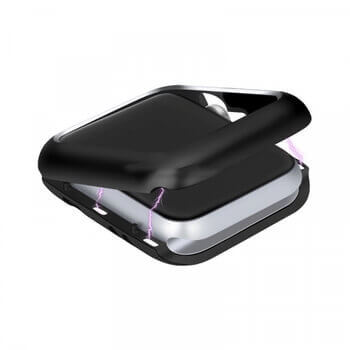 Magnetický hliníkový ochranný rámeček pro Apple Watch SE 40 mm (2024) - černý