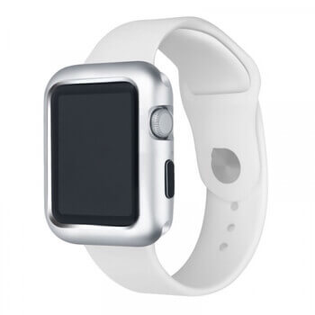Magnetický hliníkový ochranný rámeček pro Apple Watch SE 40 mm (2024) - stříbrný