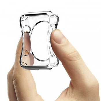 Ultratenký silikonový obal pro chytré hodinky Apple Watch SE 40 mm (2024) - průhledný