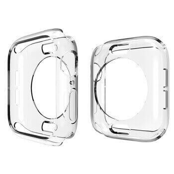 Ultratenký silikonový obal pro chytré hodinky Apple Watch SE 44 mm (2024) - průhledný