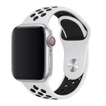Sportovní silikonový řemínek pro chytré hodinky Apple Watch SE 44 mm (2024) - černý