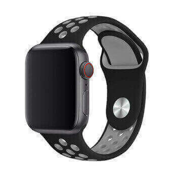 Sportovní silikonový řemínek pro chytré hodinky Apple Watch SE 44 mm (2024) - šedý