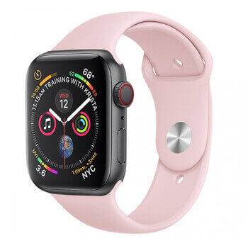 Silikonový řemínek pro chytré hodinky Apple Watch SE 44 mm (2024) - světle růžový
