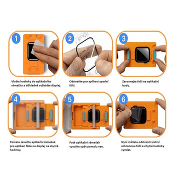 3D ochranná fólie s aplikátorem pro Apple Watch 40 mm (5.série)