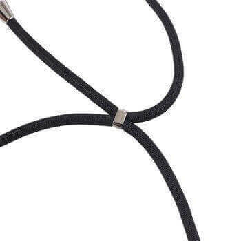 MagSafe silikonový kryt se šňůrkou pro Apple iPhone 17 Pro Max - černý