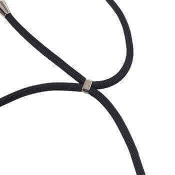 MagSafe silikonový kryt se šňůrkou pro Apple iPhone 17 - stříbrný