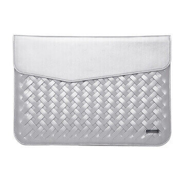 Luxusní obal z ekokůže pro Apple MacBook Air 15,3 (2025,M4) - stříbrný