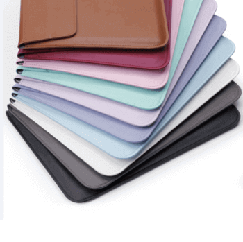 2v1 Pouzdro s magnetem a stojánkem z ekokůže pro Apple MacBook Air 15,3 (2025,M4) - světle růžové