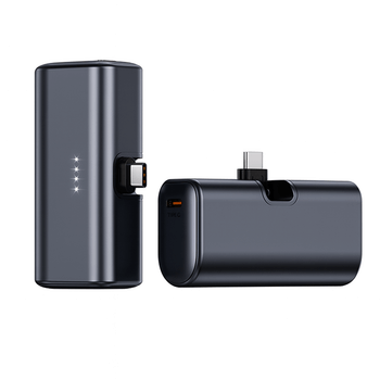Cestovní powerbanka 5000 s USB C- šedá