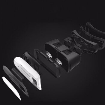 2v1 3D Brýle pro virtuální realitu VR BOX2 s ovladačem bílé