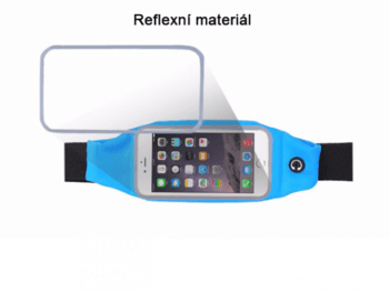 Sportovní pouzdro a ochranný obal na telefon kolem pasu WAIST CASE - bílé